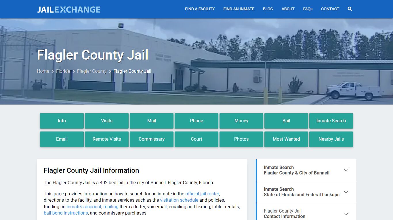Flagler County Jail, FL Inmate Search, Information